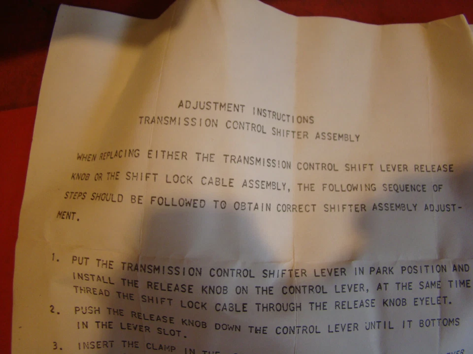 NOS GM 76 77 78 79 原始设备制造商雪佛兰雪佛兰 T1000 变速器控制电缆 370397 — 第 4/4 张图片