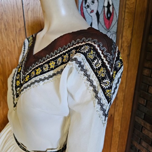 Vtg 40s 50s Fiesta Patio Full Circle Skirt Arizona Southwest Squaw Dress Set XS - Picture 5 of 9