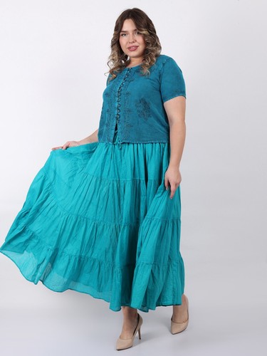 Disfraz de danza del vientre de 8 yardas para mujer tela de algodón, flamenco, faldas largas gitanas - Imagen 59 de 111