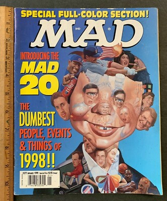 1999 JAN #377 MAD PARODY HUMOR MAGAZINE INTRODUCING MAD 20 FREE