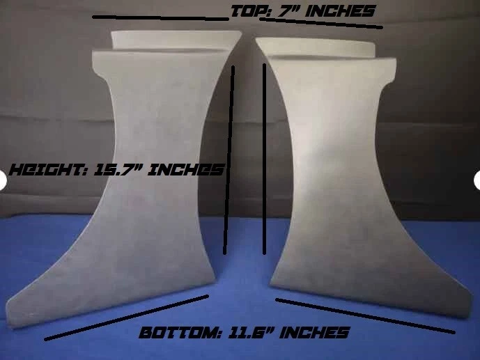 EUDM Racismo FRP ESTILO VARIS Aero Difusores Falda Lateral Divisores Guardabarros Canards Foto 4 de 4