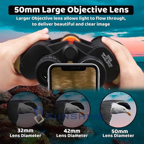 Military Zoom 180x100 20x50 Powerful Binoculars Day/Low Night Optics Waterproof - Picture 66 of 174