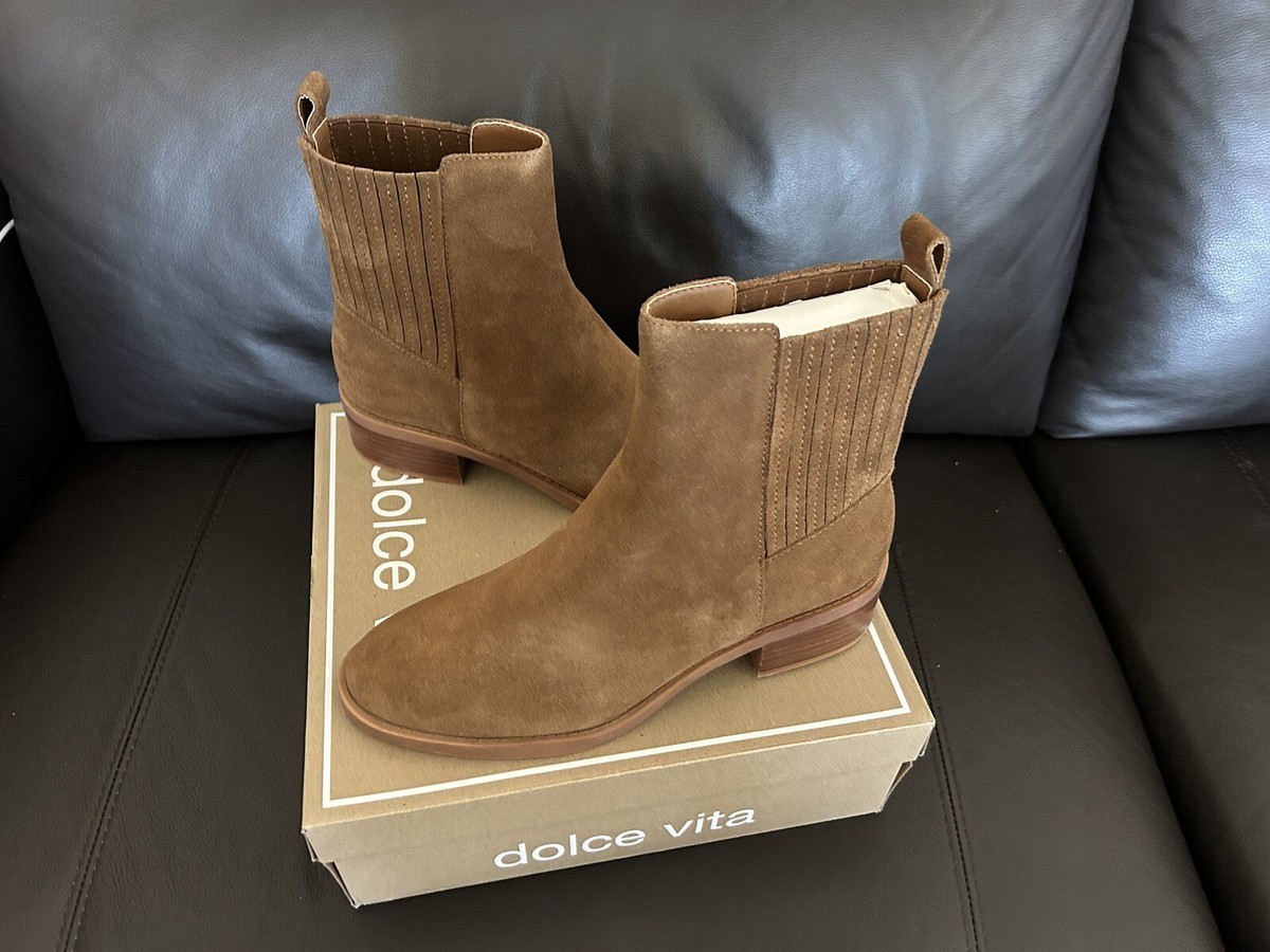 New Dolce Vita Farlin Brown Suede Boots Booties Sz 11 | eBay