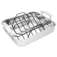 Demeyere Industry 5 Röstpfanne  mit Röstgitter 40 cm 18/10 Edelstahl Silber