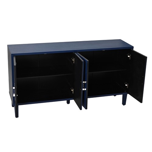 Stylish and Functional 4-Door Storage Cabinet with Pine legs and MDF - Picture 10 of 11