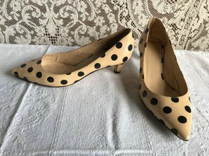 polka dot low heel shoes