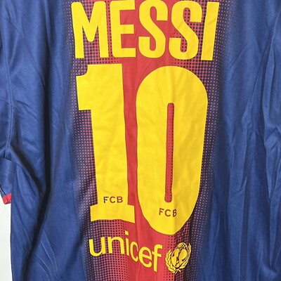 FC BARCELONA #10 MESSI QATAR UNICEF SHIRT JERSEY ROGER'S