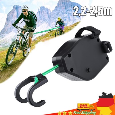 Fahrrad Zugsystem Abschleppseil Einziehbar E-Bike MTB Kinder Zugseil 2,5m 225kg