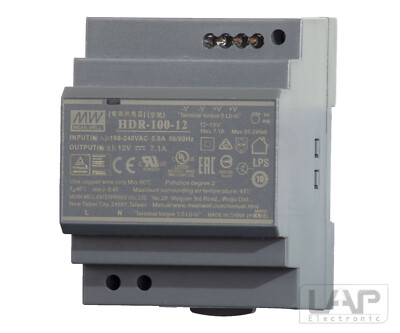 HDR-100-12 MeanWell Hutschienen Netzteil Stromversorgung Trafo LED DIN 12V 85W
