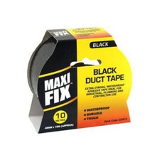 Black Duct Tape Graffer Waterproof Extra Strong Maxi Fix 10M X 48MM Multi Pack