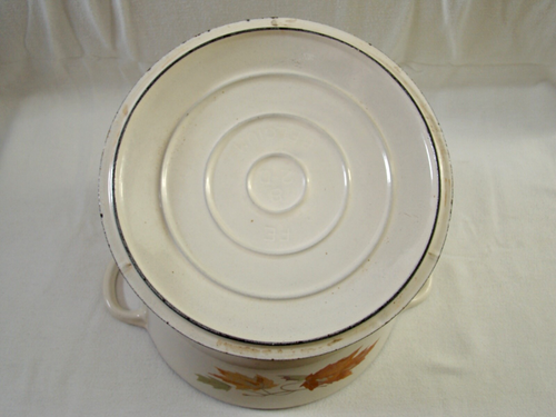 Descoware Autumn Maple Leaves 3.5 qt Enamel Cast Iron Dutch Oven 2-D 8 Pot & Lid - Picture 14 of 18