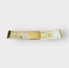 Vintage Gold Scale Textured Buckle Waist Statement Belt