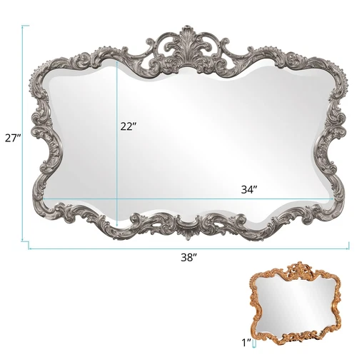 Howard Elliott Antiqued Talida Mirror Ornate Mirror for Wall Focal Point - Picture 3 of 4