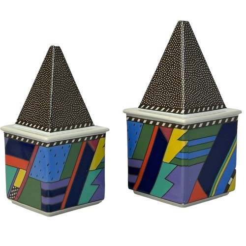VTG Rosenthal Barbara Brenner METROPOL New Wave Salt & Pepper Shakers HTF - Picture 10 of 11