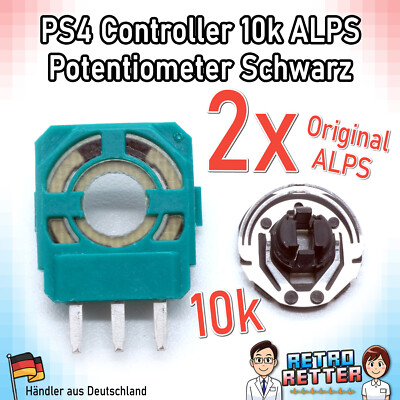 2x PS4 Analog Stick Poti Schwarz Original ALPS 10k Controller Potentiometer