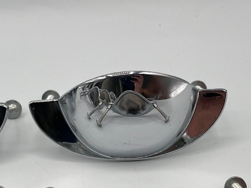 Lot of 12 Vintage KBC 43865 Chrome Color Cup Winged Bin Pull Shell Handle w/HDW - Picture 13 of 22