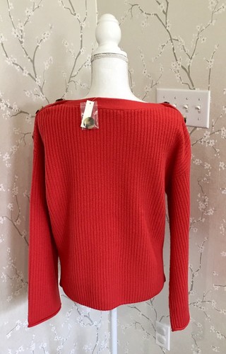 Suéter para mujer Madewell rojo Calloway mezcla de lana cuello de barco nuevo con etiquetas $98 - Imagen 4 de 12