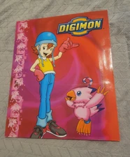 Digimon 2000 3-ring Cardboard Folder Kittrich New Old Stock Vintage Unpunched