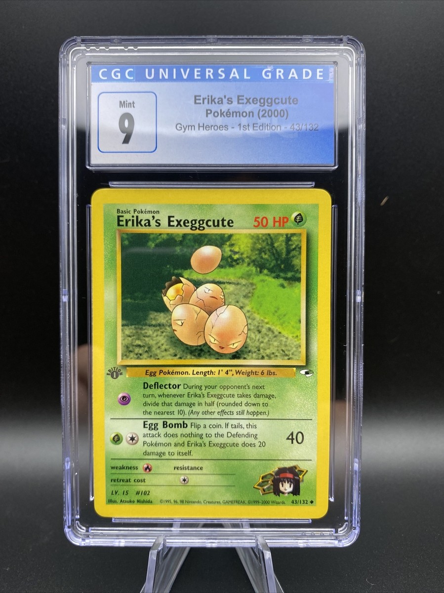 CGC 9 1st Edition Erika's Exeggcute Pokémon 2000 Gym Heroes 43/132