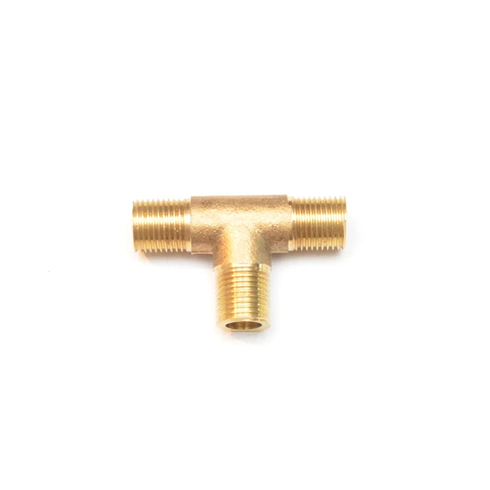 1/8" BSP Male Tee British Brass Pipe Fitting Fuel, Air, Water, Oil, Gas FasParts - Image 2 of 4