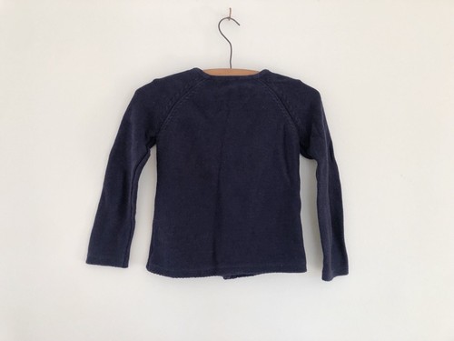 Jamie Kay Cotton Knit Sweater Cardigan Navy Blue 4T - Picture 4 of 4