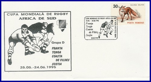 SET OF 7 RWC 1995 RUGBY WORLD CUP COMM COVERS INC SOUTH AFRICA NEW ZEALAND FINAL - Picture 5 of 9