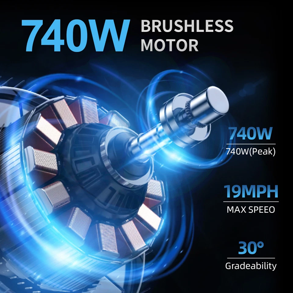 Bicicleta Eléctrica Plegable GS5 para Adultos 740W 19MPH Bicicleta Eléctrica Bicicleta Eléctrica de Cercanías Foto 3 de 4