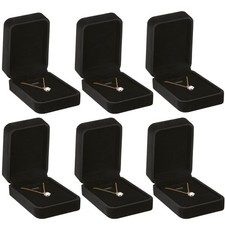 LETURE 6 Pieces Velvet Jewelry Gift Boxes for Necklace Pendant Bracelet Ring Ear