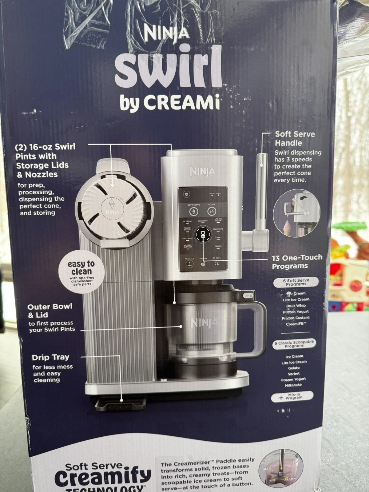 New Ninja Swirl by CREAMi Soft Serve and Ice Cream Maker NC701