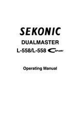 Sekonic Zoom DualMaster L-558 & L-558 Cine Manuale d’uso Istruzioni