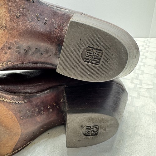 Vtg Dan Post Womens Cowboy Boots Size 7 C Western Stitched Cordovan 4189 Spain - Picture 7 of 15