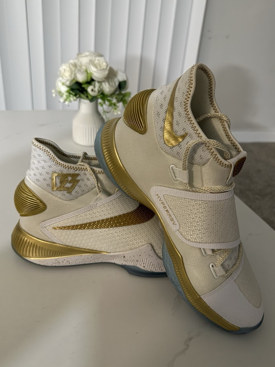 Nike Zoom HyperRev 2016 Draymond Green PE White Gold Sneakers