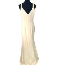 LULU's | XL |  Infinite Glory Maxi Dress Beaded Butter Yellow Long Formal V Neck