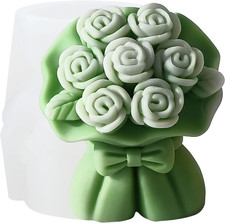 Rose Bouquet Candle Mold Rose Flower Silicone Molds Flower Bouquet Resin Casting