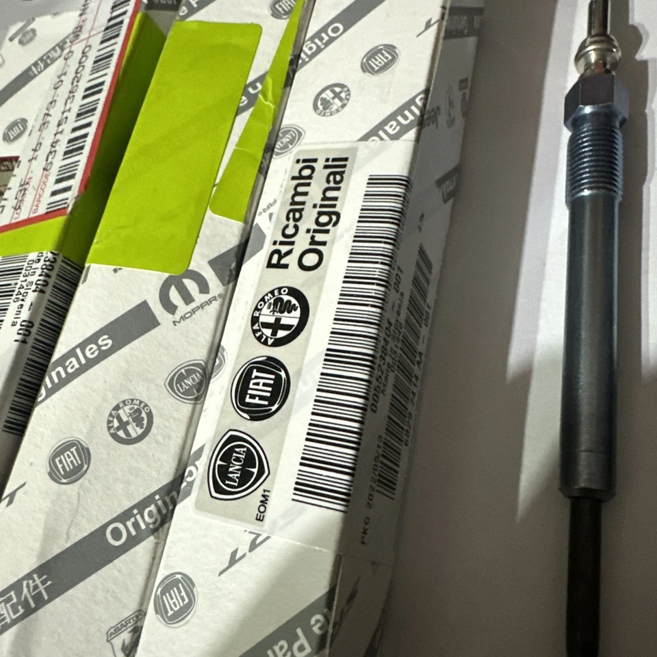 4X Bujías incandescentes para Fiat 500 500L Doblo Punto Panda Qubo 1.3 D Multijet 55210051 Foto 4 de 4