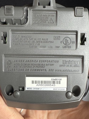 Vintage UNIDEN Cordless 5.8 GHz Handset *As Is* - Zdjęcie 4 z 5