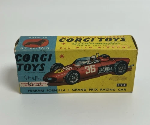 Vintage Corgi 154 Ferrari Formula 1 Grand Prix Car Empty Original Box ONLY