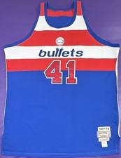 Authentic Wes Unseld #41 Mitchell & Ness Washington Bullets 1977-1978 Jersey 52