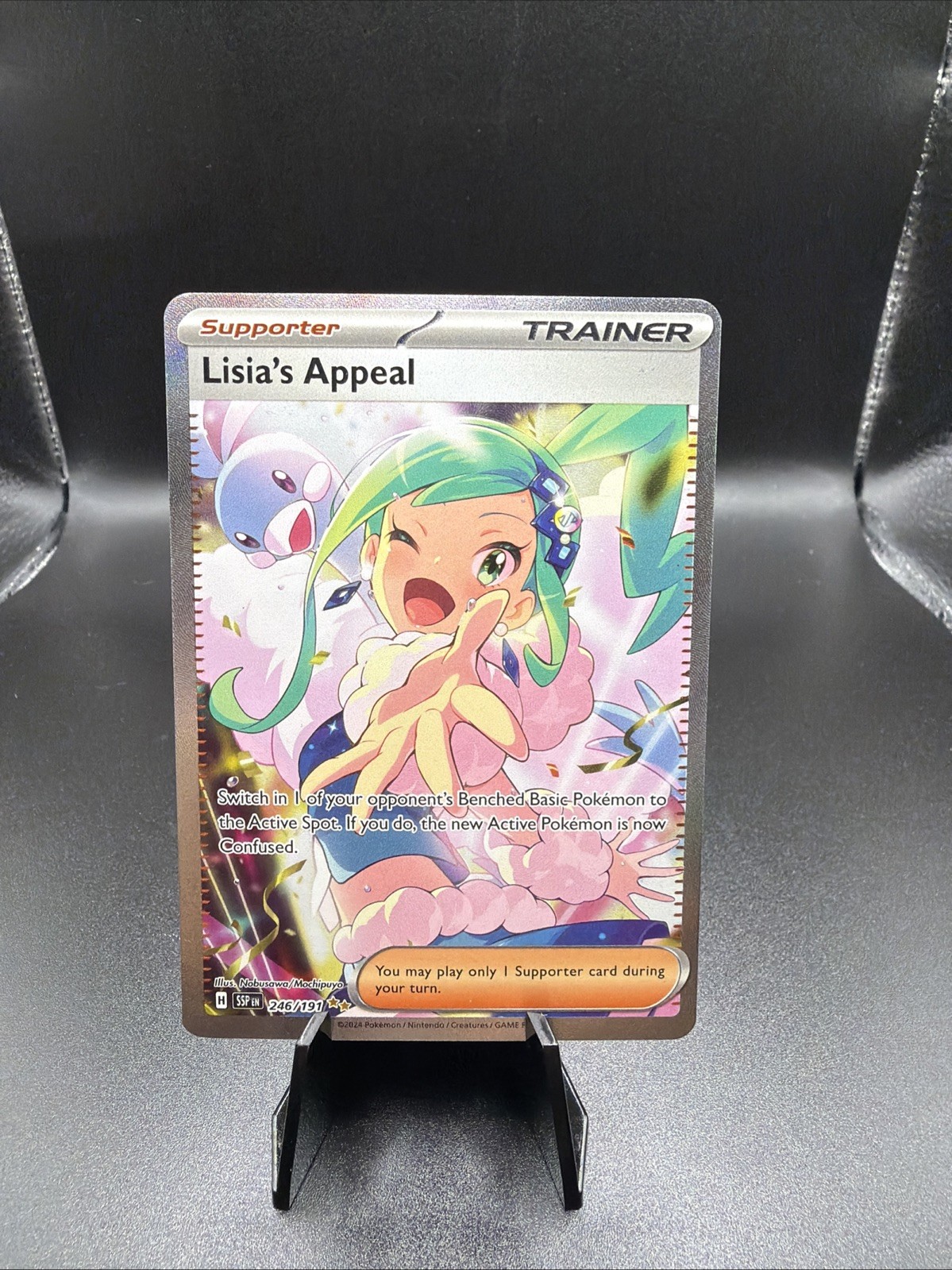 Pokémon TCG Lisia's Appeal Trainer Supporter Card Holo Rare 246/191 NM