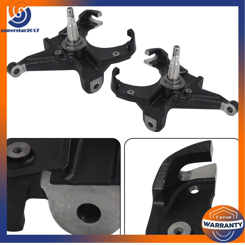 For GMC C15 1975 1976-1977 1978 3" Drop Spindles Lowering Kit 1" Rotor LH RH Foto 3 de 4