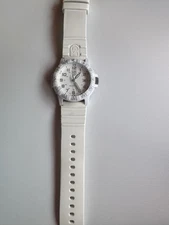 LUMINOX Watch White Rubber Strap 100M Water Resistant Quality Timepiece