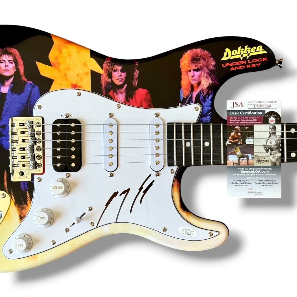 George Lynch Signed Guitar Custom Graphics JSA COA Dokken Under