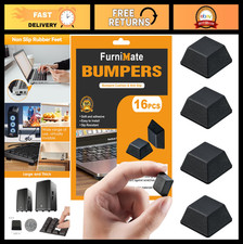 Adhesive Rubber Feet Bumpers 16PCS - Black Self-Adhesive Pads for Electronics 0.