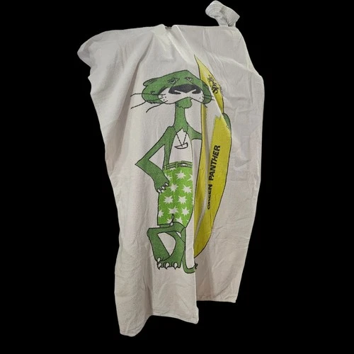 RARE Vintage Sprite Coca Cola 1960s 70s Green Panther Advertising Beach Towel