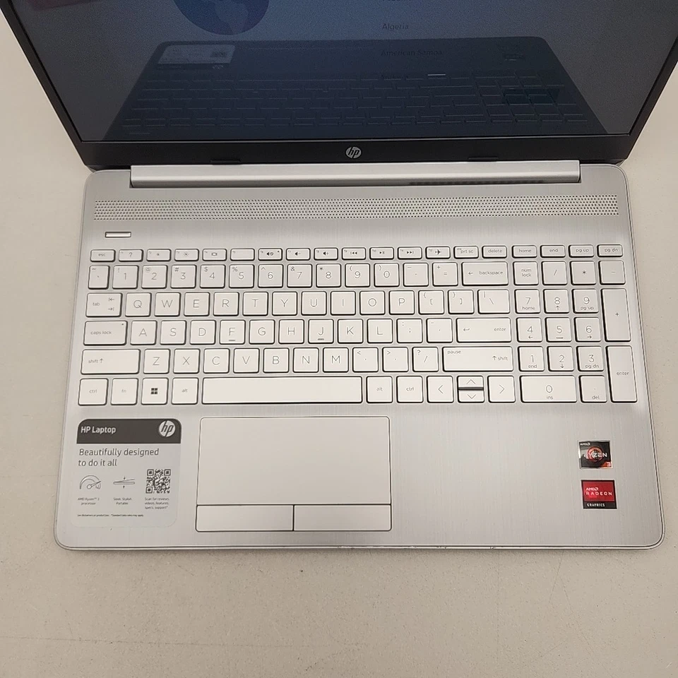 HP 15-GW0123OD 15.6" AMD Ryzen™ 3 2.6GHz 8GB RAM 128GB NVME + 1TB Win11H Silver - Image 4 of 4