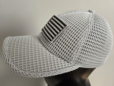 New USA Tactical American Flag US Patch Light Gray Cap Hat Army Military