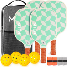 Pickleball Paddles Set of 2/4/1, USAPA Approved Fiberglass Rackets