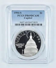 1994-S Capitol Commemorative Dollar PR69 DCAM PCGS Blue Label