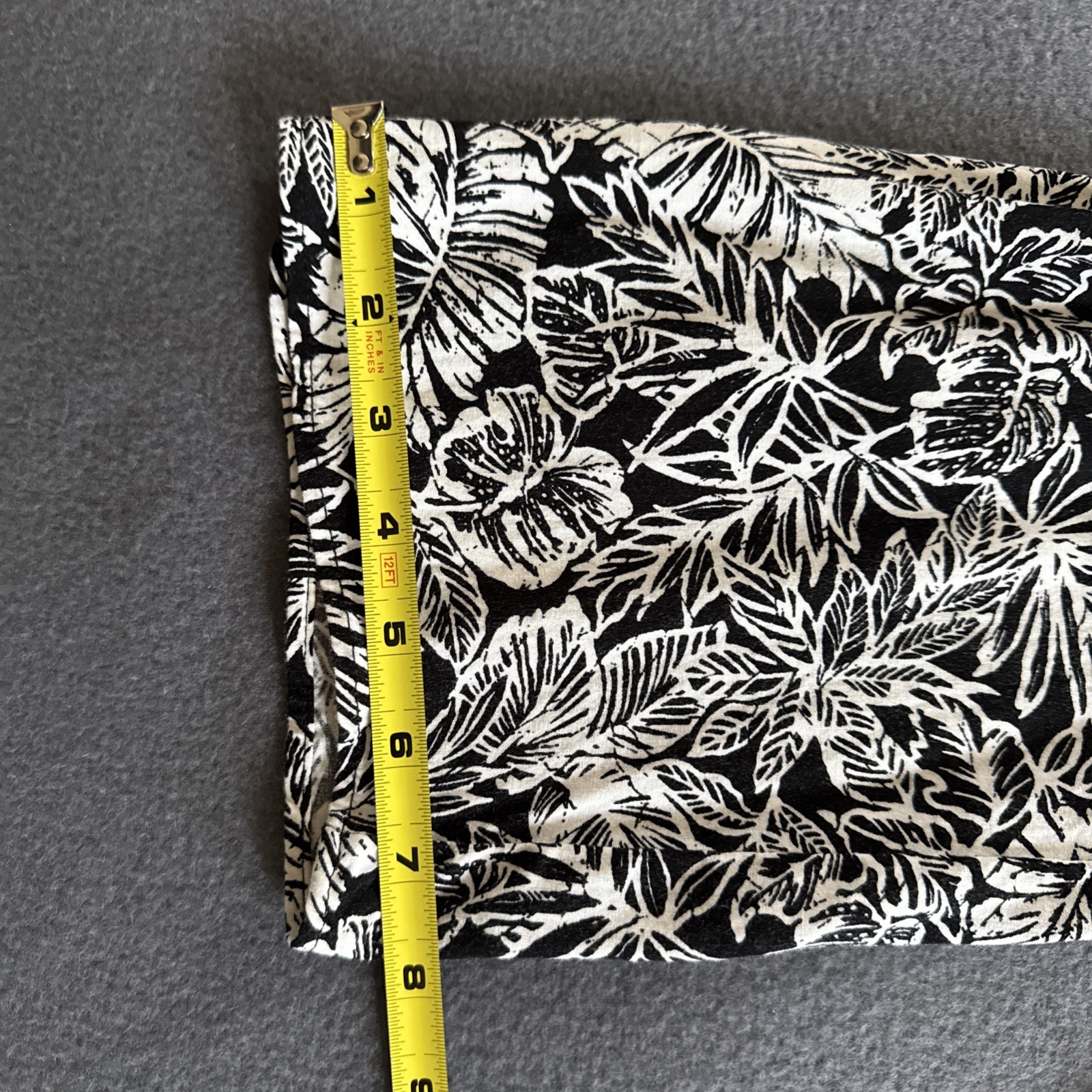 Ann Carson Black & White Patterned Leaf Blouse Sh… - image 8