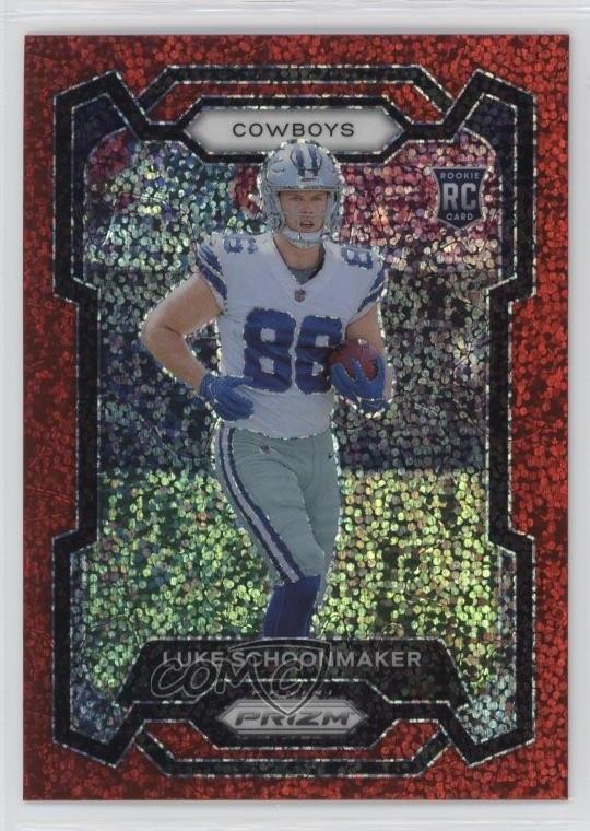 2023 Panini Prizm Rookies Red Sparkle Prizm Luke Schoonmaker #325 Rookie RC